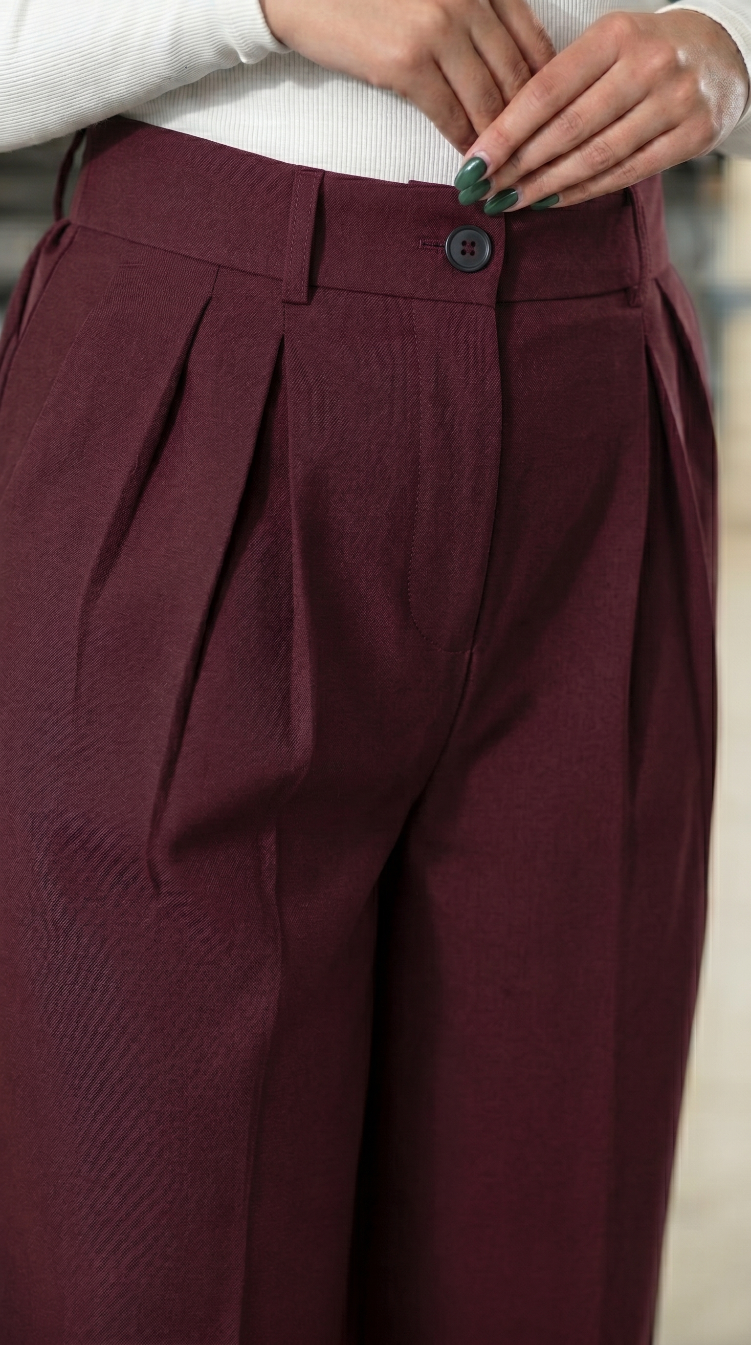 Pantalon Taille Haute Élégance