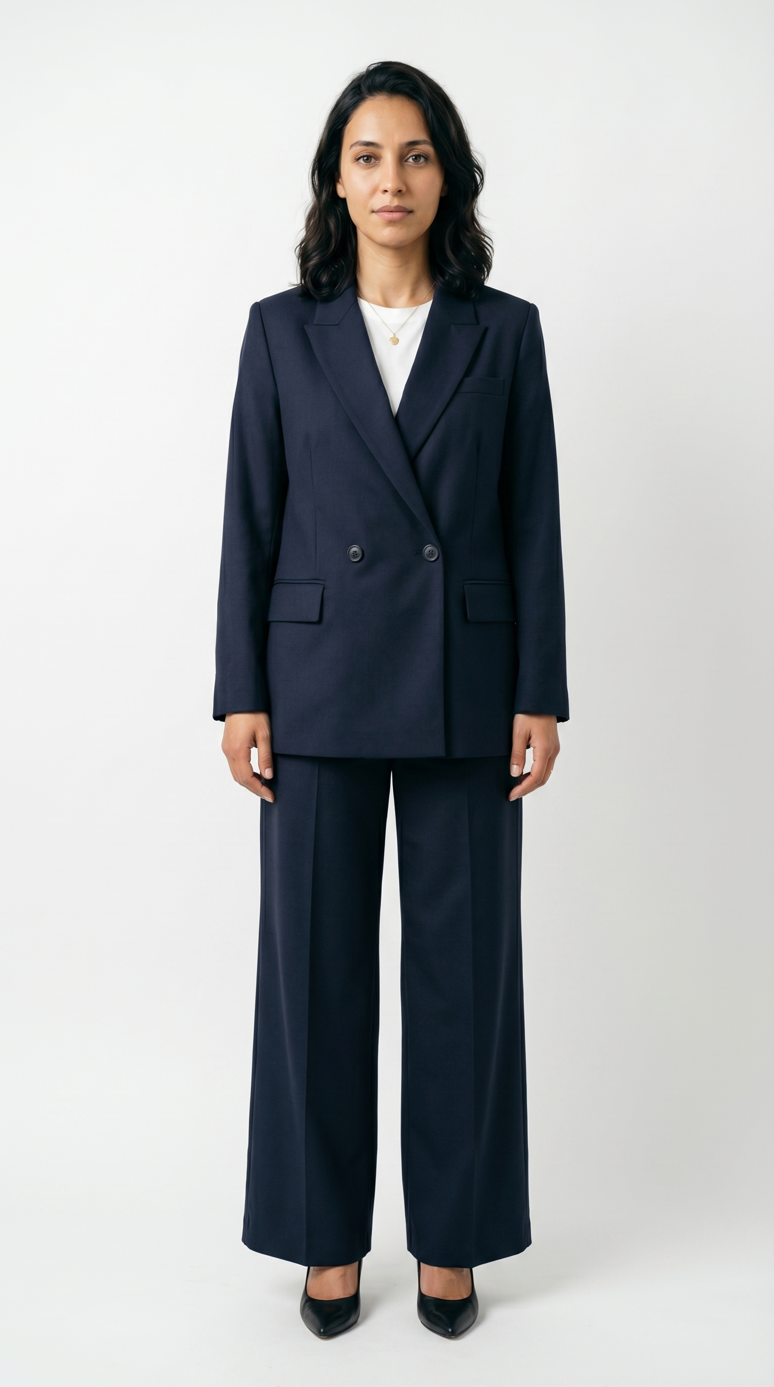 طقم نسائي أنيق – بنطال واسع مع بلوزة عصرية